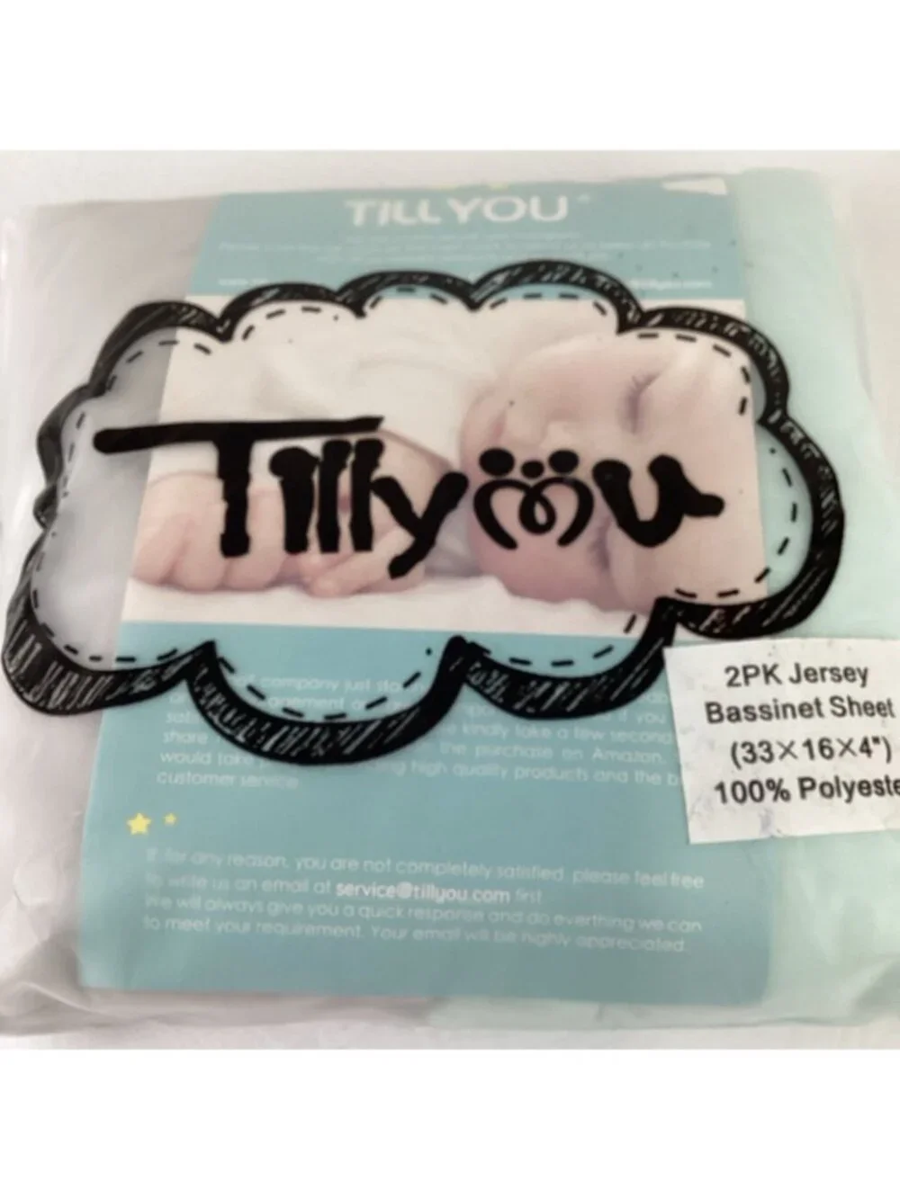 Till You 2 pk Jersey Bassinet Sheet For Baby Polyester New Sealed Knitted Green